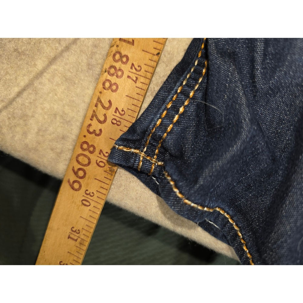 BKE Dakota Bootcut Jeans Dark Wash Contrast Stitch 30x31.5 Mens Blue Denim - Picture 3 of 7